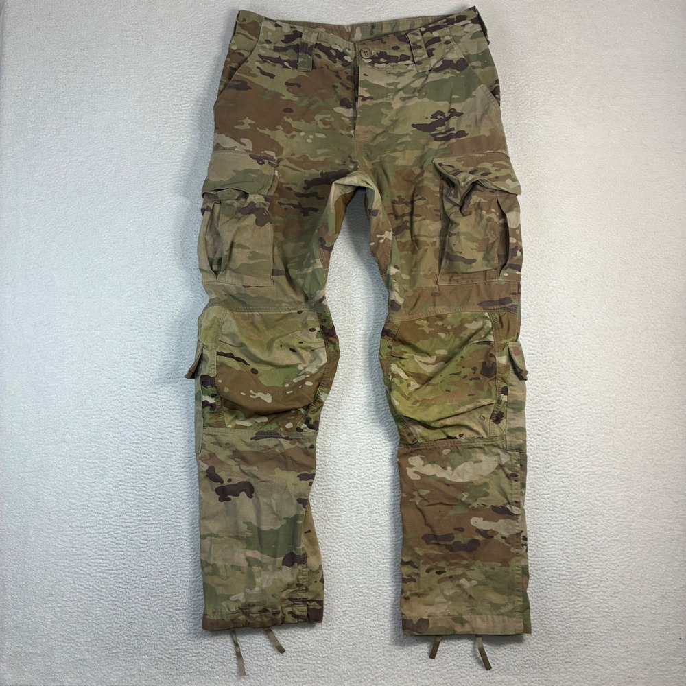 Rothco BDU Camo Cargo Pants Men M 34x32 Brown Military Drawstring Ripstop Y2K
